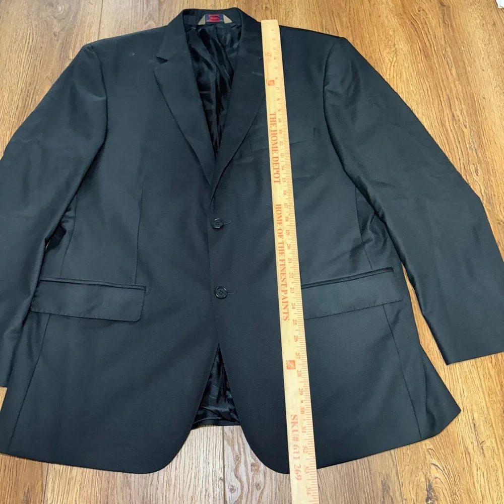 Pronto Uomo Signature Mens 46R Suit Jacket Black Super 120s Wool Made in Italy